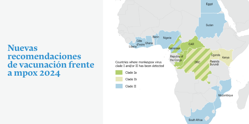 Países mpox. Recomendaciones 2024