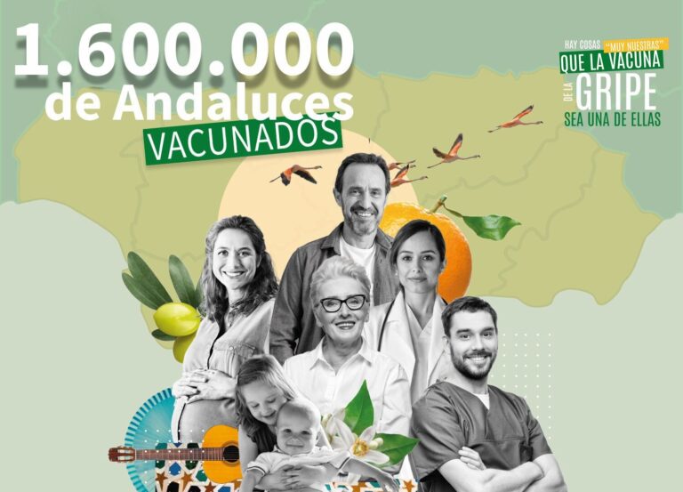 Más de 1,6 millones de andaluces se han vacunado frente a la gripe desde el comienzo de la campaña